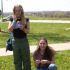 Gracey and Rae at a rest area in missouri